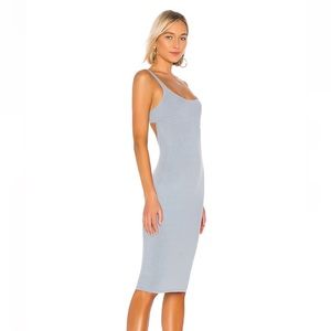 Super down open back dress